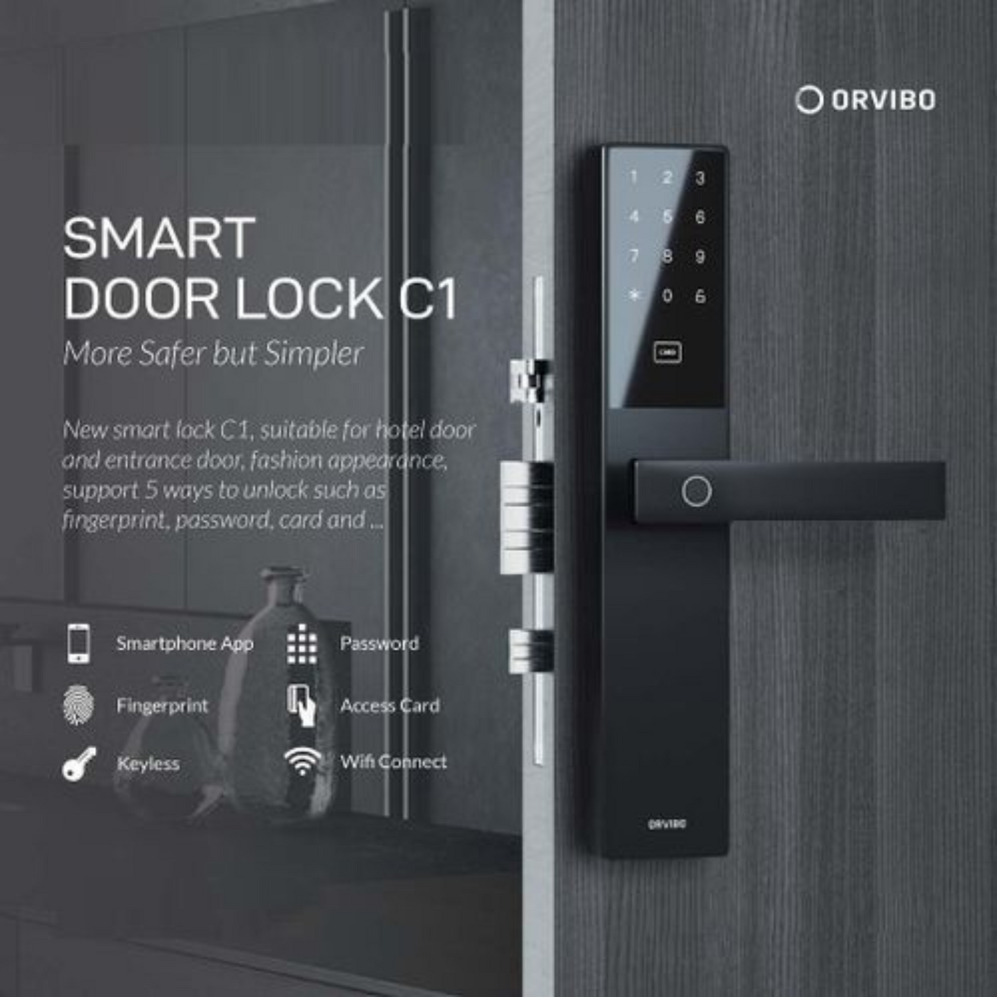 Cerradura digital inteligente ORVIBO Smart Door Lock C1 (unidad)