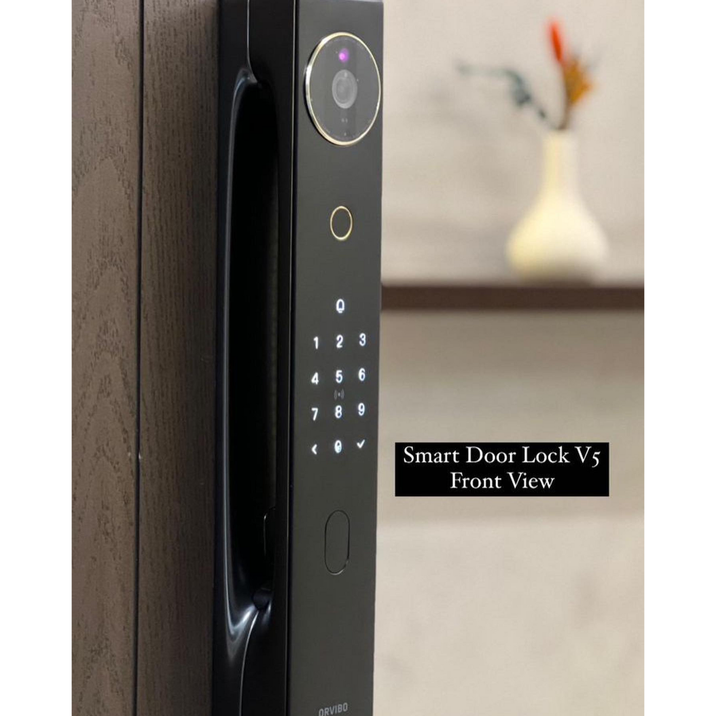 Cerradura digital con reconocimiento facial, timbre visual, intercomunicador, pantalla 4" IPS HD, I. A. ORVIBO Smart Lock V5 Face (unidad)