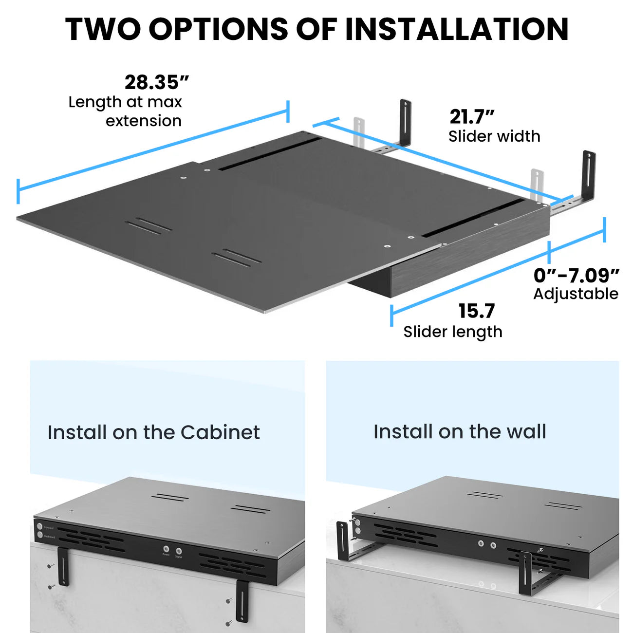 Bandeja Deslizable Motorizada AWOL Motorized Slider Tray 150 inch (unidad)
