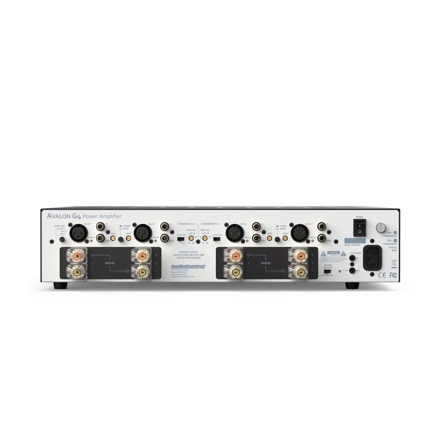 Amplificador 4 canales Clase H AUDIOCONTROL AVALON G4 (unidad)