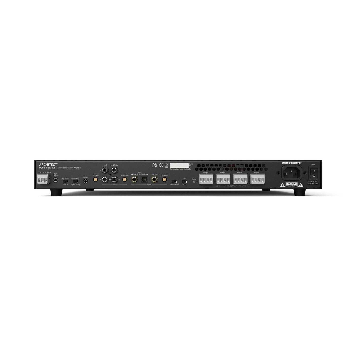 Amplificador de alta potencia & EQ 2 canales 1 zona AUDIOCONTROL ARCHITECT P250 EQ (unidad)