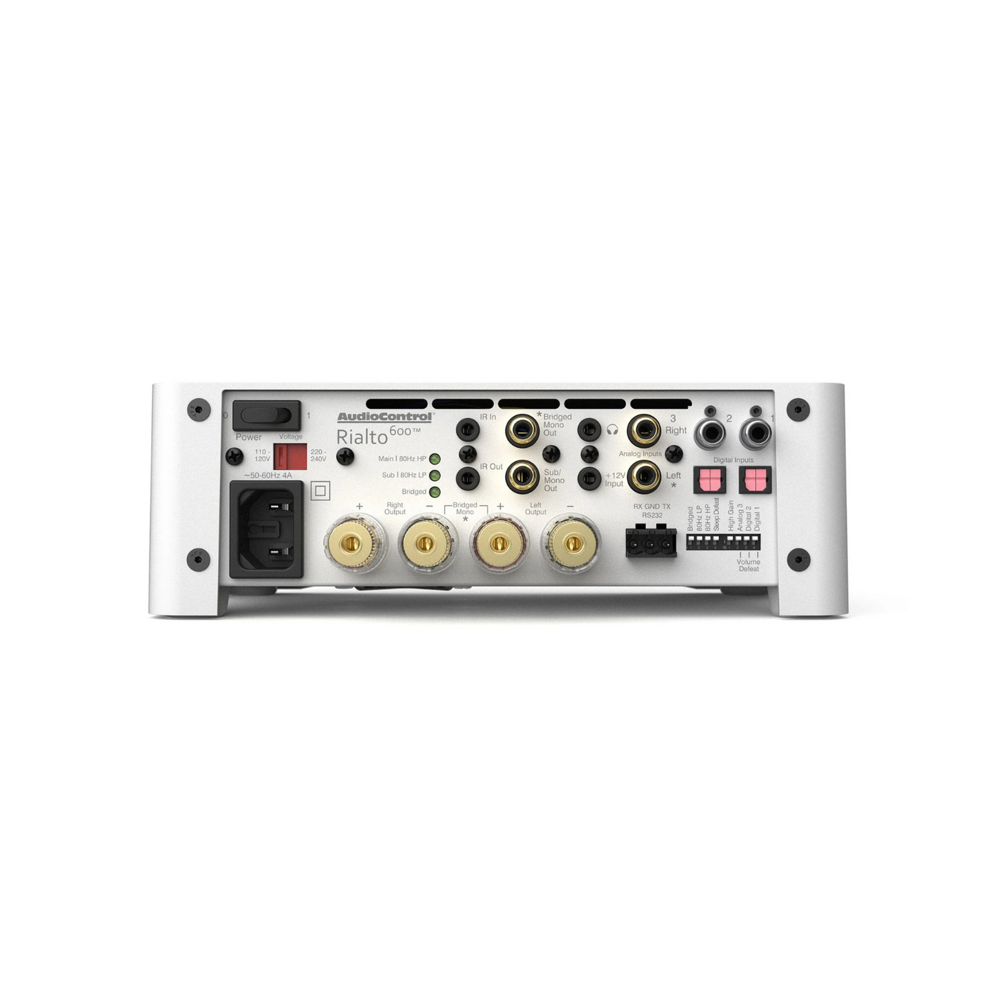 Amplificador compacto 2.1 canales & DAC Wolfson de calidad audiófila (Digital to Analog Converter) AUDIOCONTROL RIALTO 600 (unidad)