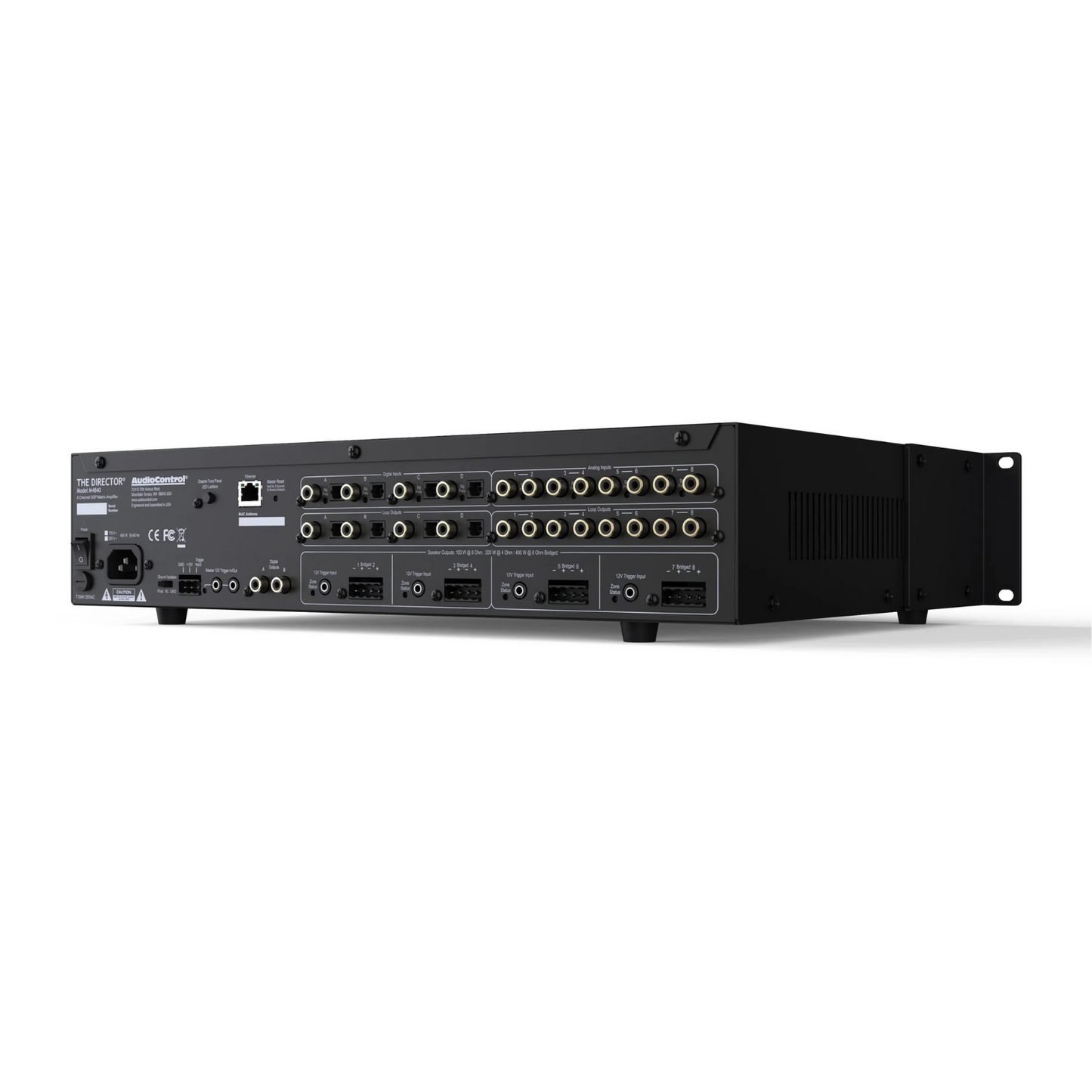 Amplificador multi zona de alta potencia, DSP & matriz de audio 8 canales 4 zonas AUDIOCONTROL DIRECTOR M4840 (unidad)