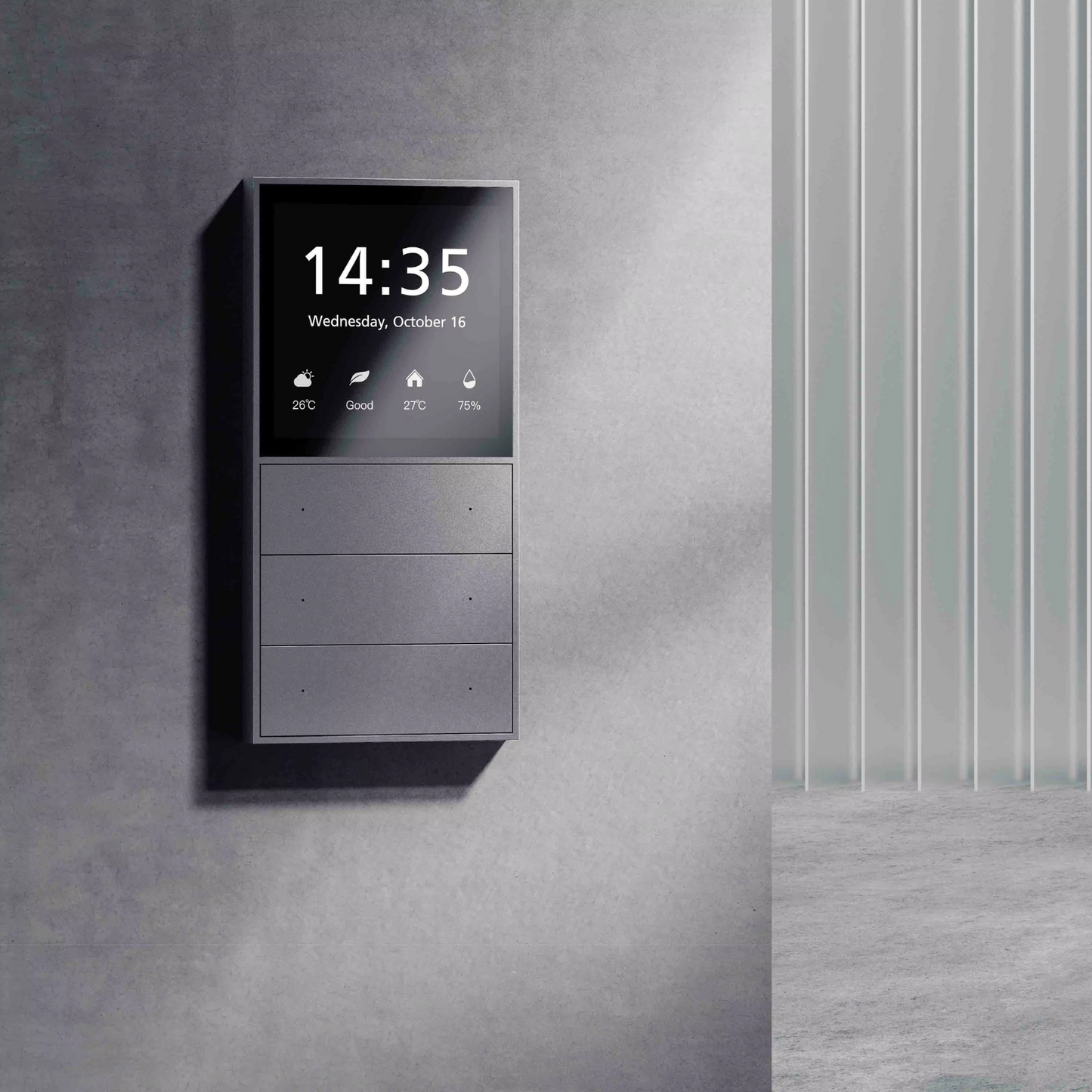 Panel de control central inteligente 4" 2 zonas de iluminación ORVIBO MixPad S Gris V20X (unidad)