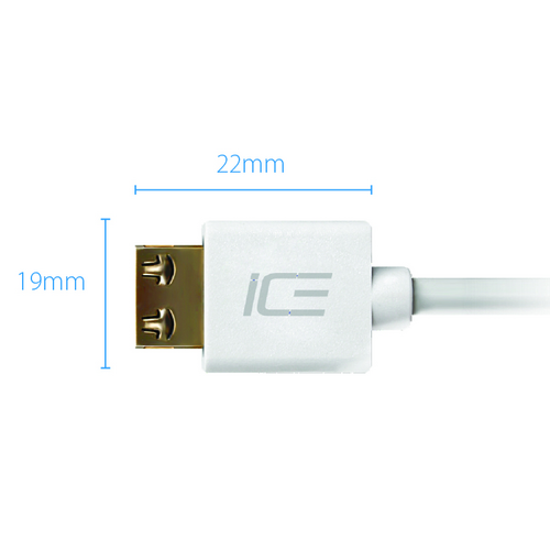 Cable HDMI de Alta Velocidad & Ethernet ICE CABLE Clear HDMI S2 18g 15 metros Blanco (unidad)