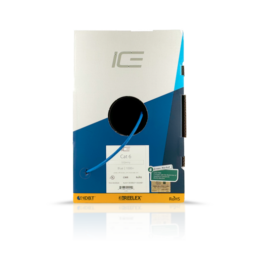 Cable para datos de Alto Desempeño UL Certificado ICE CABLE Cat 6 Plenum Gris 305 metros (caja)