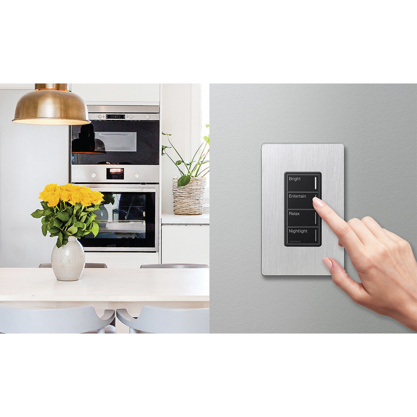 Botonera cuádruple LUTRON SUNNATA RF Blanca RRST-W4B-WH (unidad)