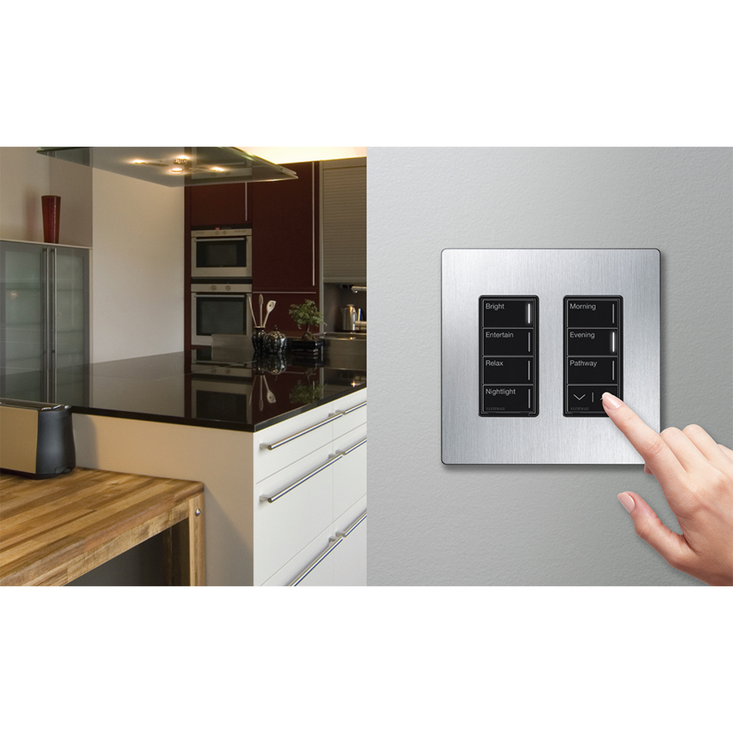 Botonera cuádruple LUTRON SUNNATA RF Blanca RRST-W4B-WH (unidad)