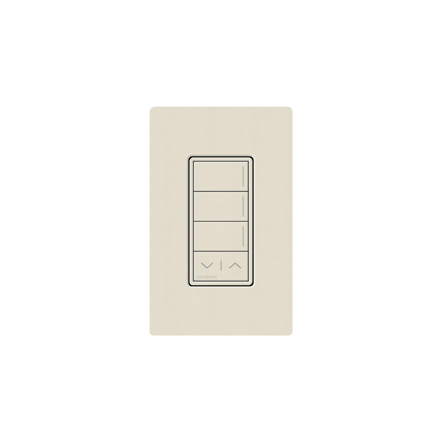 Botonera triple con aumento & disminución híbrida LUTRON SUNNATA RF Blanca RRST-HN3RL-WH (unidad)