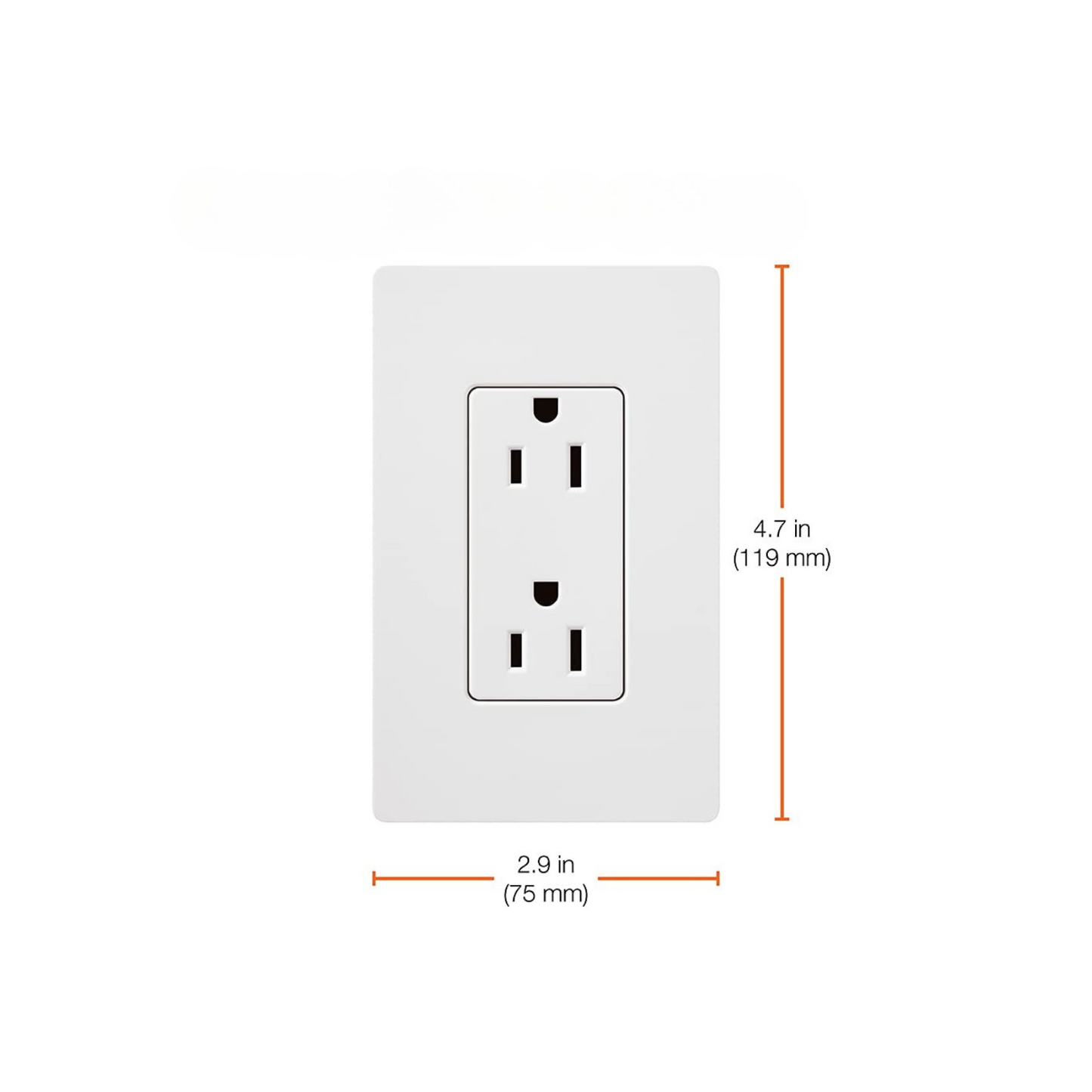 Tomacorriente doble 15A LUTRON Blanca CAR-15-WH (unidad)