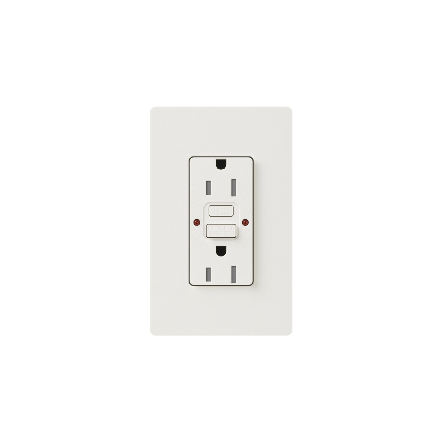 Tomacorriente doble 15A GFCI (Ground Fault Circuit Interrupter) con autoprueba LUTRON Blanca CAR-15-GFST-WH (unidad)