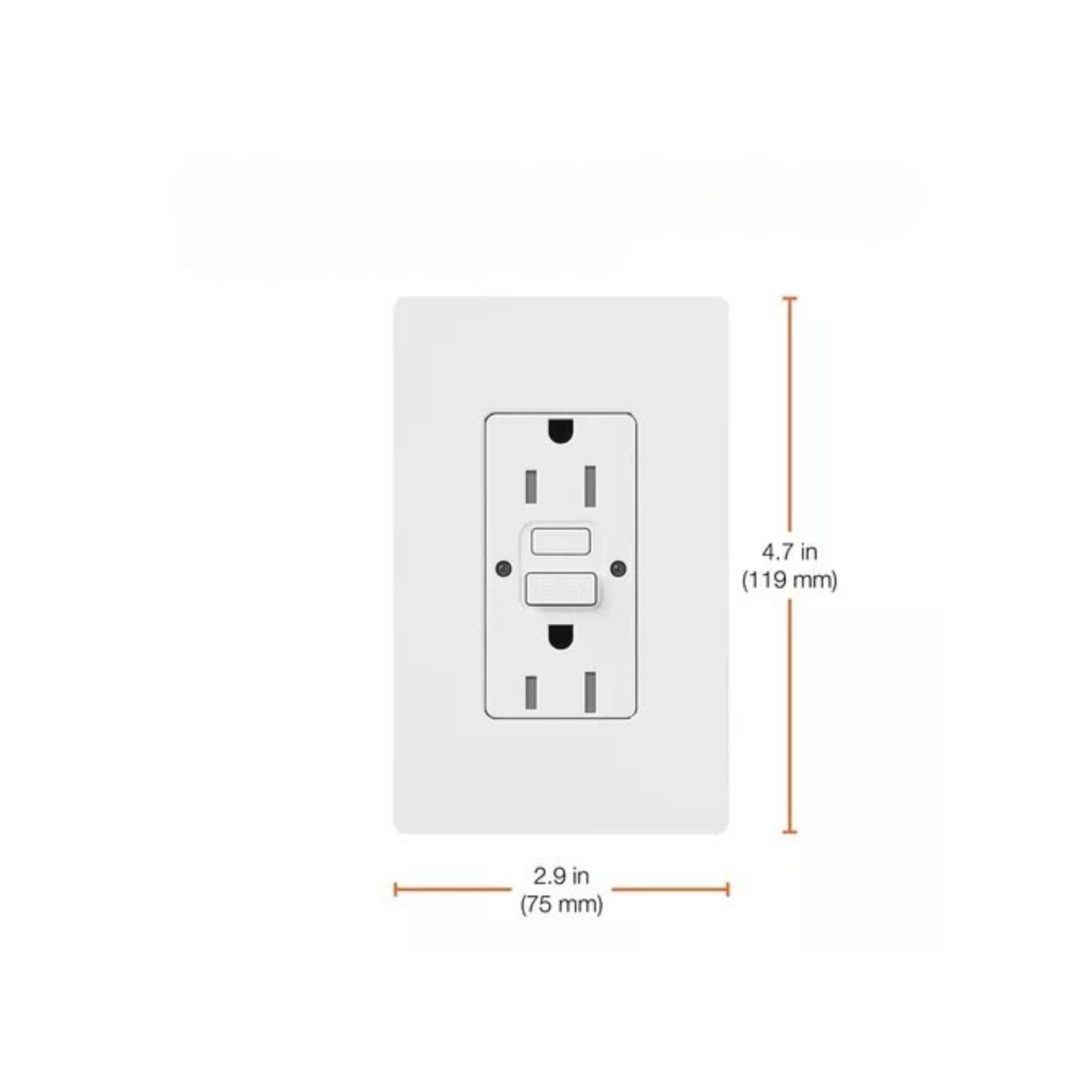 Tomacorriente doble 15A GFCI (Ground Fault Circuit Interrupter) con autoprueba LUTRON Blanca CAR-15-GFST-WH (unidad)