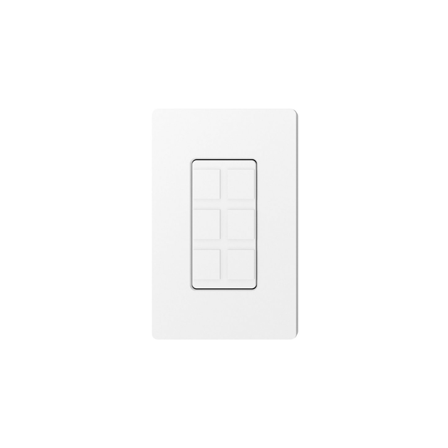 Tapa frontal 6 puertos LUTRON CLARO CA-6PF-WH Blanca (unidad)