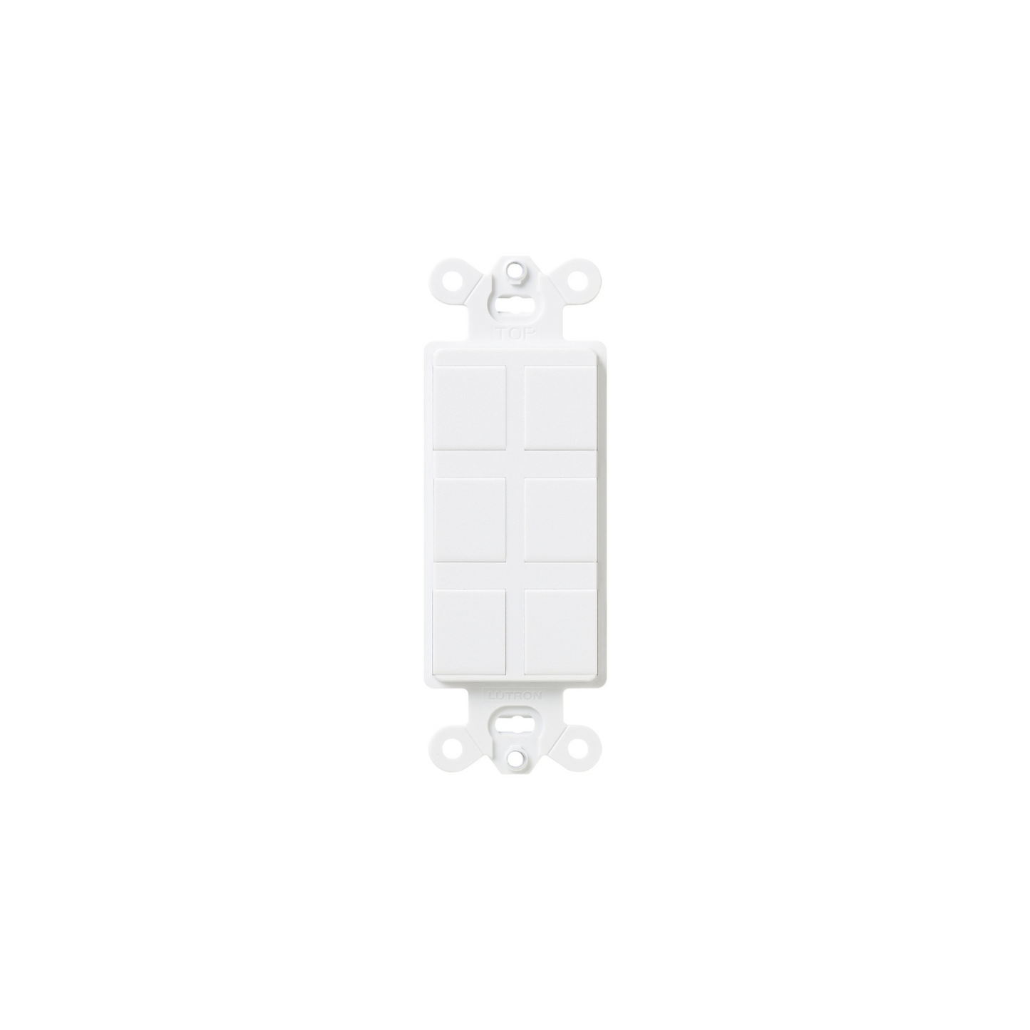 Tapa frontal 6 puertos LUTRON CLARO CA-6PF-WH Blanca (unidad)