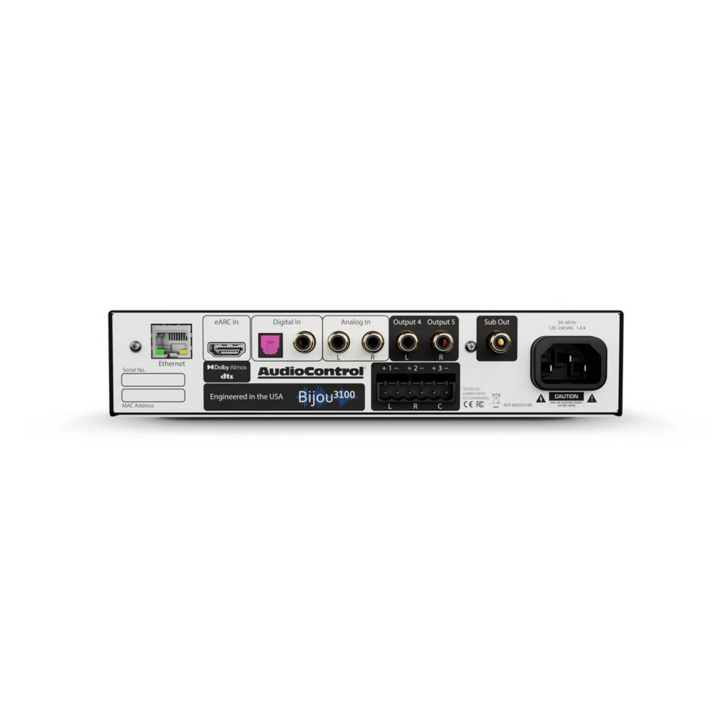 Amplificador 3.1 canales de alto rendimiento AUDIOCONTROL BIJOU 3100 (unidad)