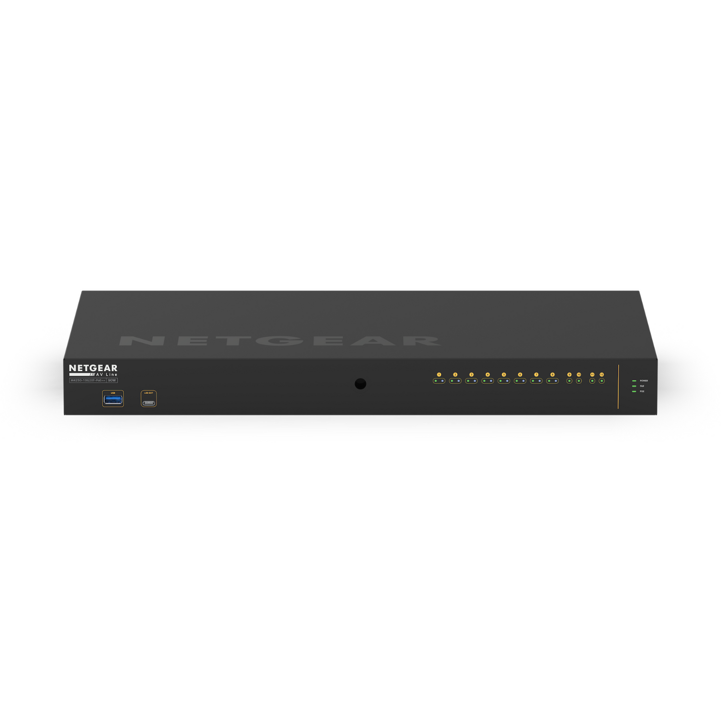 Switch de red 12 Puertos 8 + 2 + 2 AVB NETGEAR S-LINE 8+2+2 PORT AVB SWITCH WITH POE 720W SS42PP-8XP2X2F (unidad)