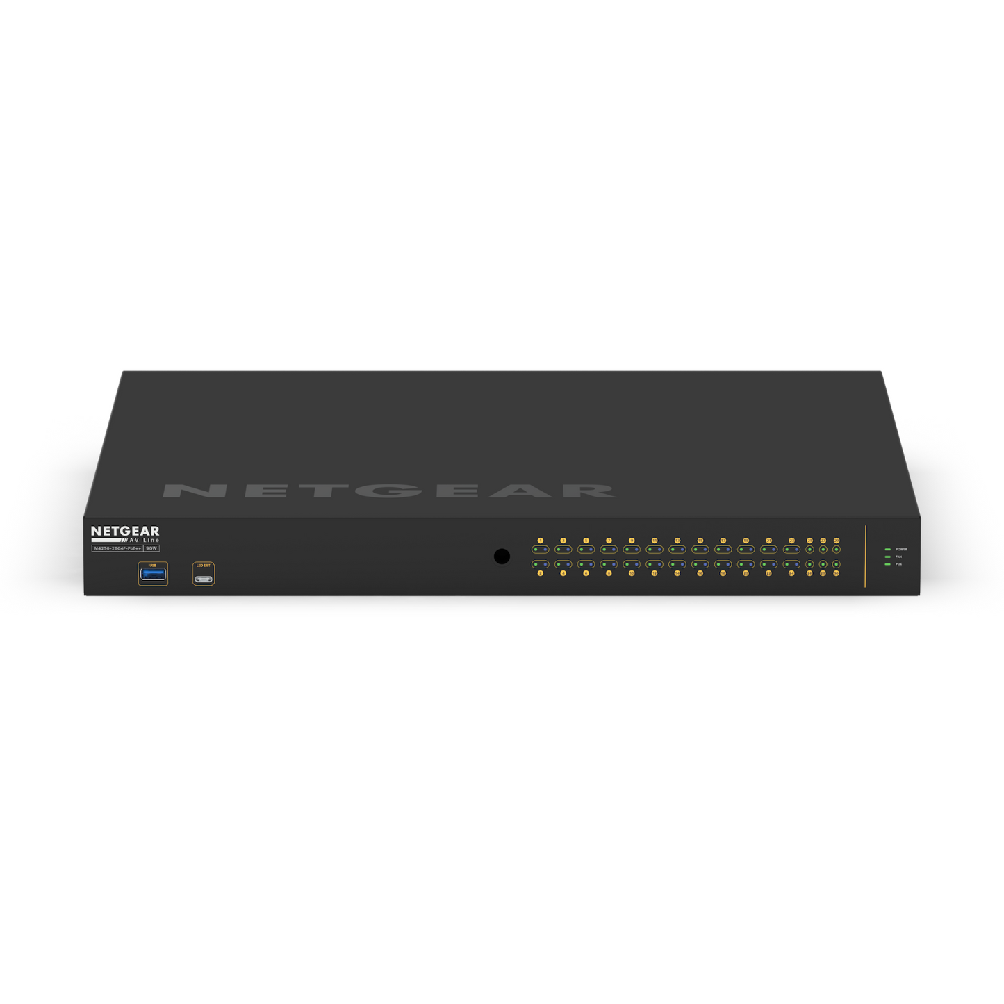 Switch de red 30 Puertos 24 + 2 + 4 AVB NETGEAR S-LINE 24+2+4 PORT AVB SWITCH WITH POE 1440W SS42PP-24X2XP4F (unidad)