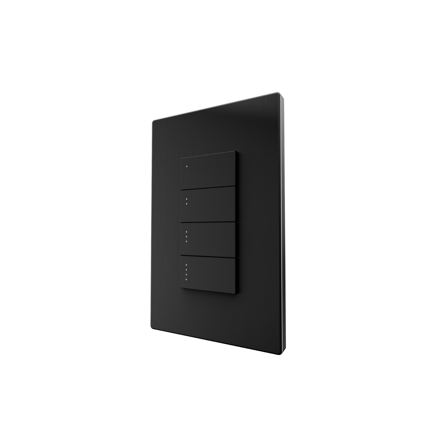 Botonera cuádruple bajo voltaje SAVANT ASCEND BRUSHED BLACK WFB-BBLV04-00 (unidad)