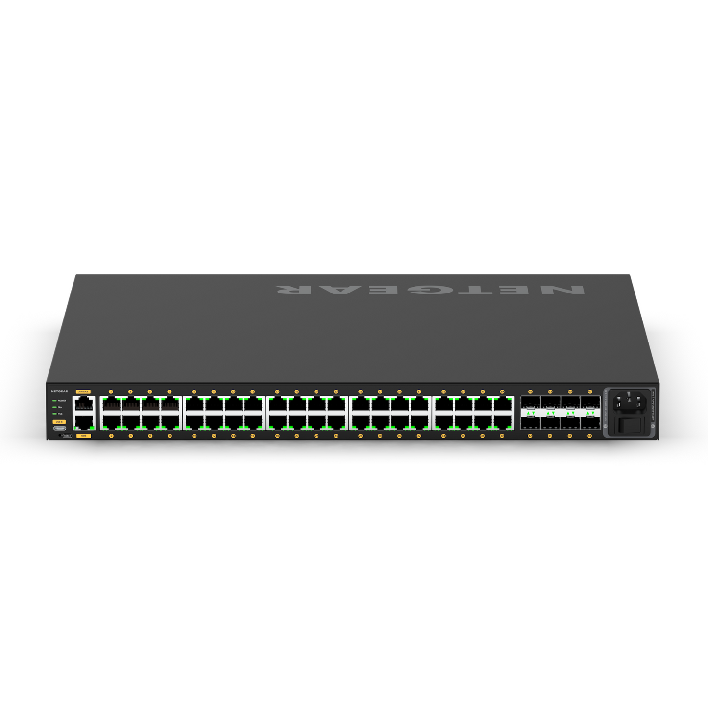 Switch de red 48 Puertos 40 + 8 AVB NETGEAR S-LINE 40+8 PORT AVB SWITCH WITH POE 480W SS42P-40XP8F (unidad)