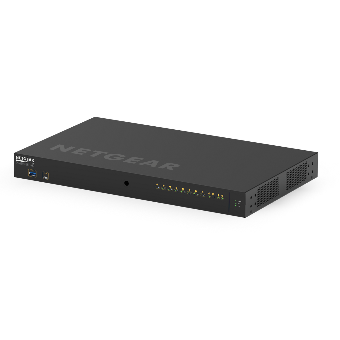 Switch de red 12 Puertos 8 + 2 + 2 AVB NETGEAR S-LINE 8+2+2 PORT AVB SWITCH WITH POE 720W SS42PP-8XP2X2F (unidad)
