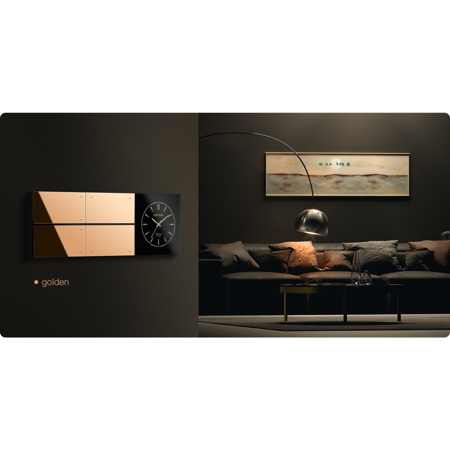 Switch inteligente cuádruple ORVIBO MixSwitch Bach Oro B10W4G (unidad)
