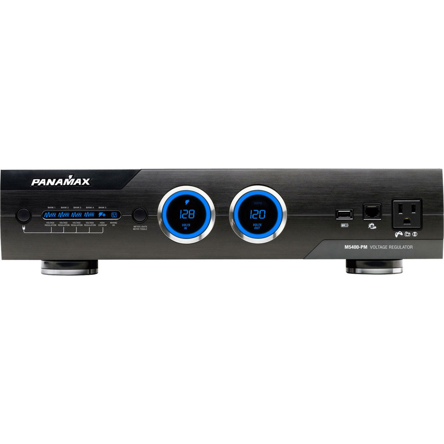 Regulador de voltaje con tecnología de Monitoreo de Voltaje & Amperaje Automático PANAMAX M5400-PM (unidad)