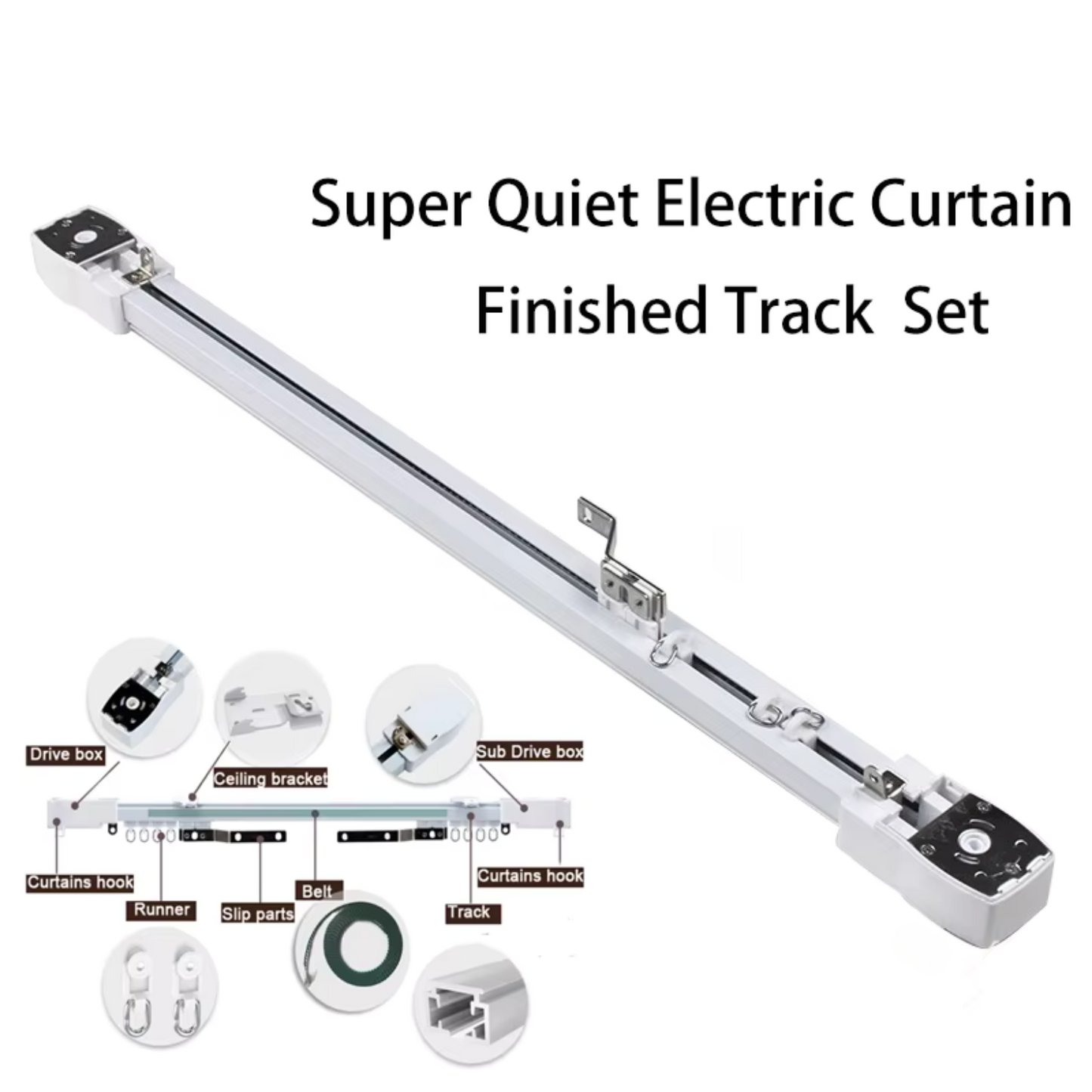 Riel modular para motor de cortinas ORVIBO Track W60CZ x 0.1 metros (unidad)