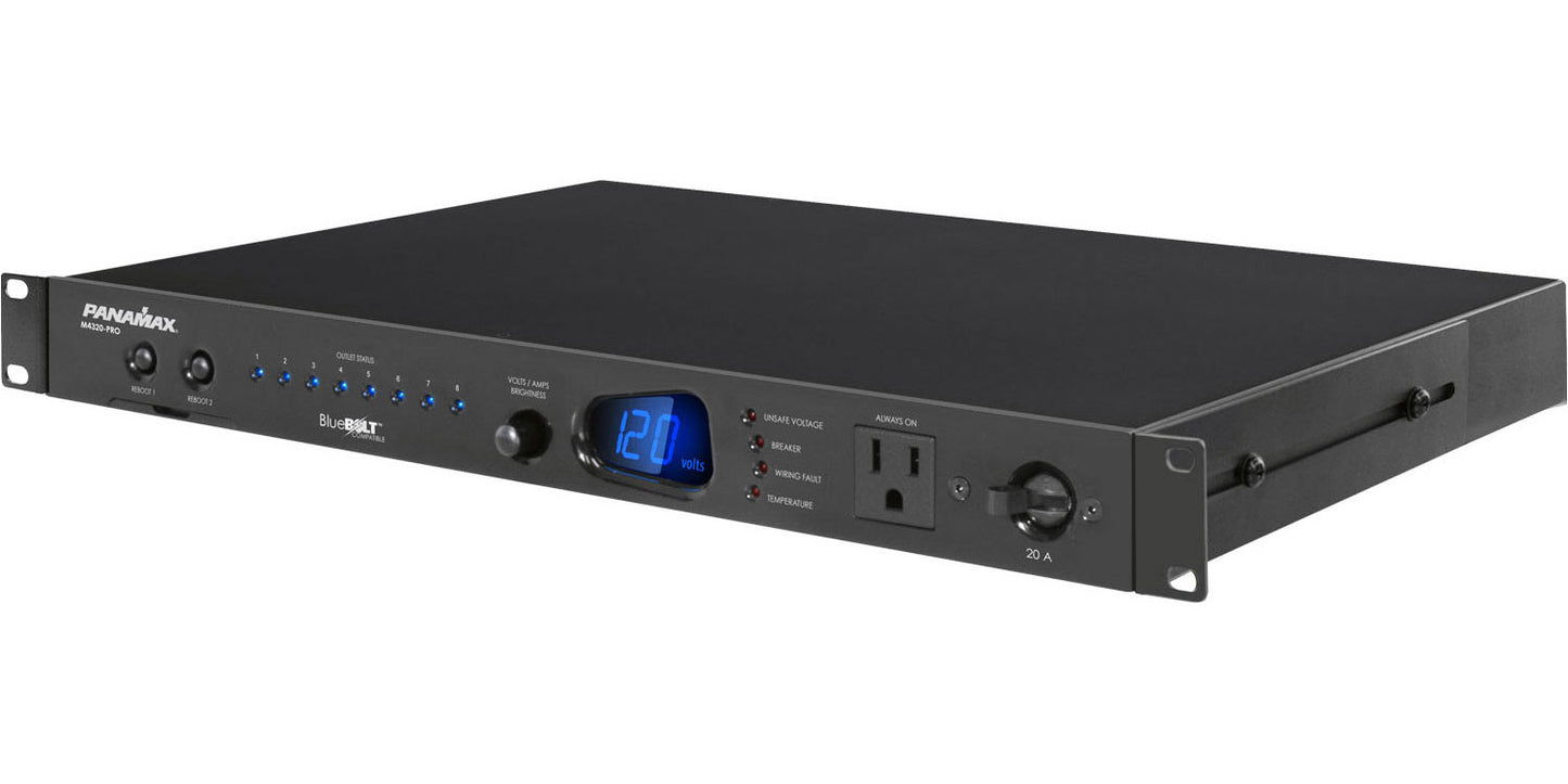 Regulador de voltaje con tecnología de Monitoreo de Voltaje Automático & BlueBOLT PANAMAX M4320-PRO (unidad)
