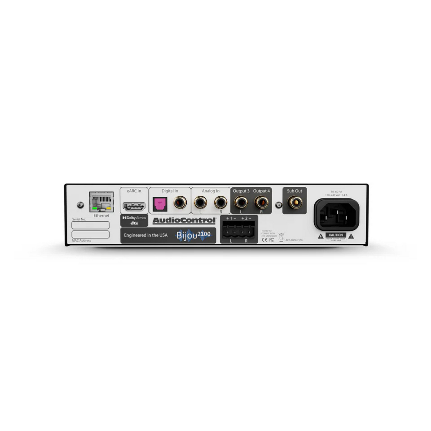 Amplificador estereo de alto rendimiento AUDIOCONTROL BIJOU 2100 (unidad)