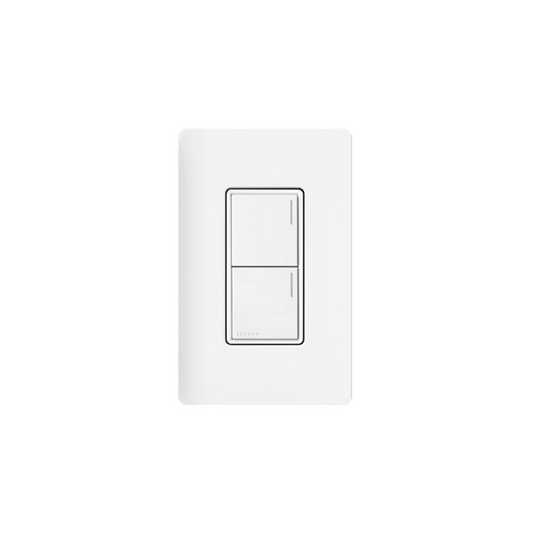 Botonera doble híbrida LUTRON SUNNATA RF Blanca RRST-HN2B-WH (unidad)