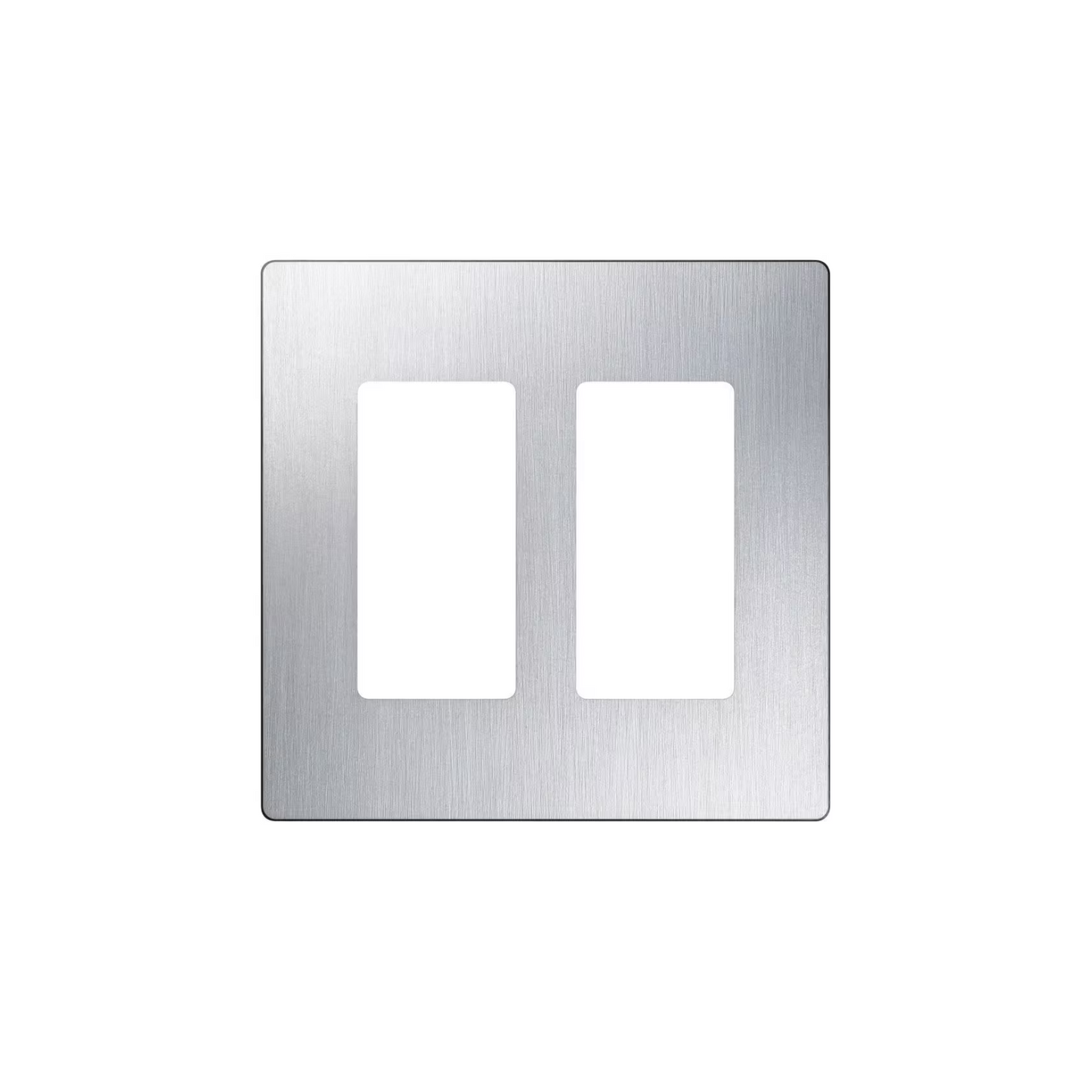 Placa frontal doble LUTRON CLARO Stainless Steel CW-2-SS (unidad)