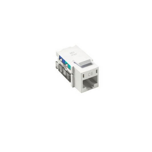 Conector RJ45 Categoría 6 LUTRON CLARO JACK CAT6E Blanco CON-1P-C6-WH (unidad)