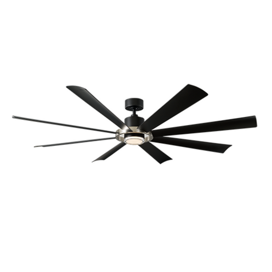 Ventilador de techo inteligente para interior o exterior MODERN FORMS AURA CEILING FAN 72IN BRUSHED NICKEL/MATTE BLACK FR-W2303-72L-BN/MB (unidad)