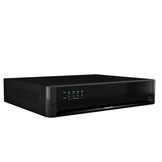 Amplificador multi zona de alta potencia, DSP & servidor de música 8 canales 4 zonas SAVANT IP AUDIO 125 WITH SAVANT MUSIC SERVER PAV-SIPA125SM-10 (unidad)
