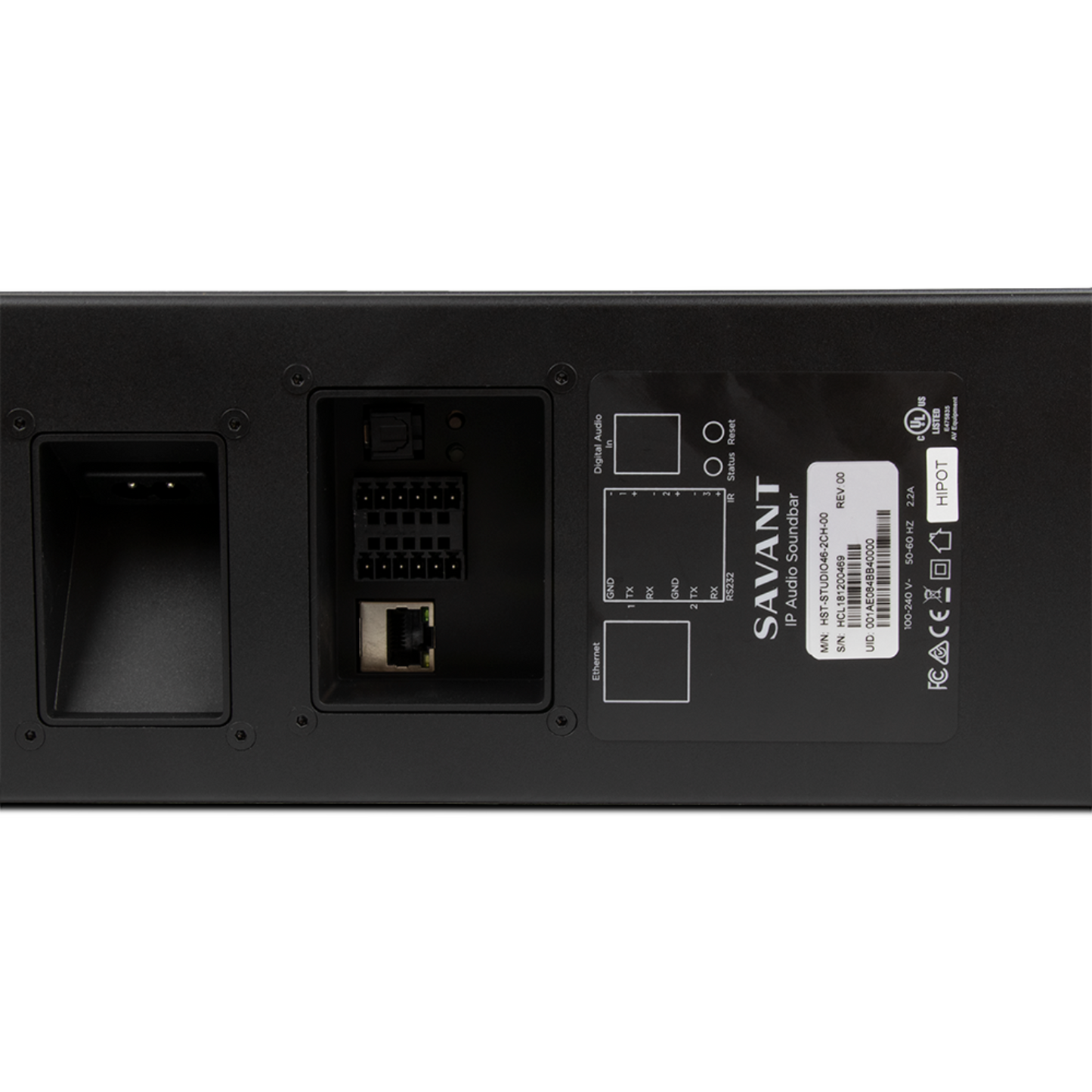 Barra de sonido con procesador para automatización SAVANT IP AUDIO STUDIO 46 WITH INTEGRATED HOST AND GRILLE HST-STUDIO46BG-2CH-00 (unidad)