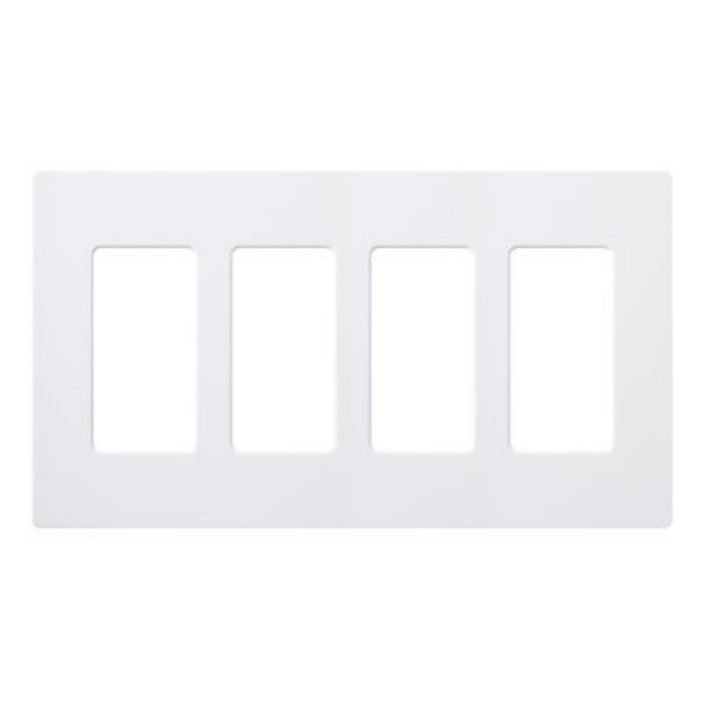 Placa frontal cuadruple LUTRON CLARO Blanca CW-4-WH (unidad)