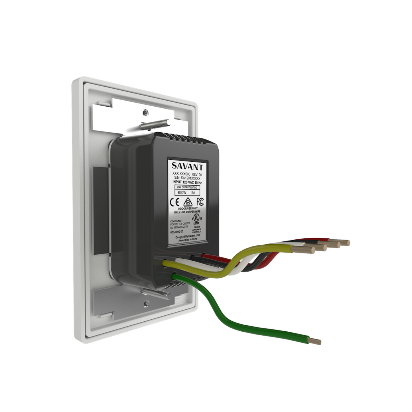 Botonera sextuple switch SAVANT METROPOLITAN WIRELESS CONFIGURABLE KEYPAD SWITCH V2 SNOW WHITE WIB-SWS106V2-00 (unidad)