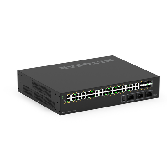 Switch de red 48 Puertos 40 + 8 AVB NETGEAR S-LINE 40+8 PORT AVB SWITCH WITH POE 2800W SS42PP-40XP8F (unidad)