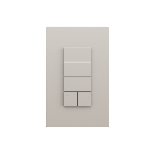Botonera quíntuple bajo voltaje SAVANT ASCEND LIGHT ALMOND WFB-LALV05-00 (unidad)