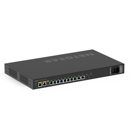 Switch de red 12 Puertos 8 + 2 + 2 AVB NETGEAR S-LINE 8+2+2 PORT AVB SWITCH WITH POE 720W SS42PP-8XP2X2F (unidad)