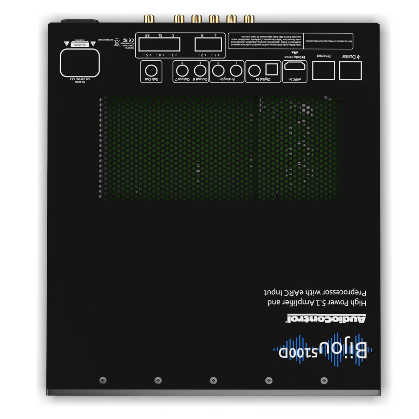 Amplificador 5.1 canales de alto rendimiento con DANTE AUDIOCONTROL BIJOU 5100D (unidad)
