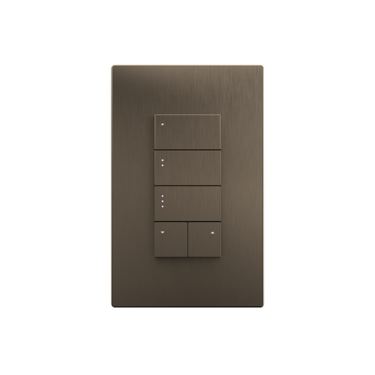Botonera quíntuple bajo voltaje SAVANT ASCEND BRUSHED BRONZE WFB-BZLV05-00 (unidad)