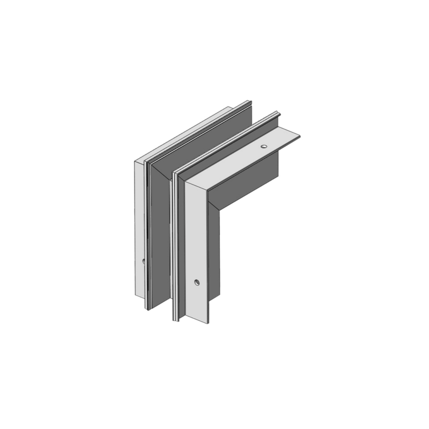 Esquina externa vertical para rieles de empotrar ORVIBO DG20DWB (unidad)