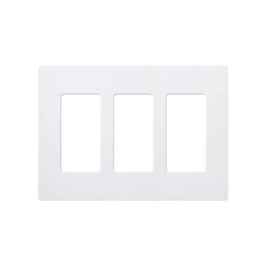 Placa frontal triple LUTRON CLARO Blanca CW-3-WH (unidad)