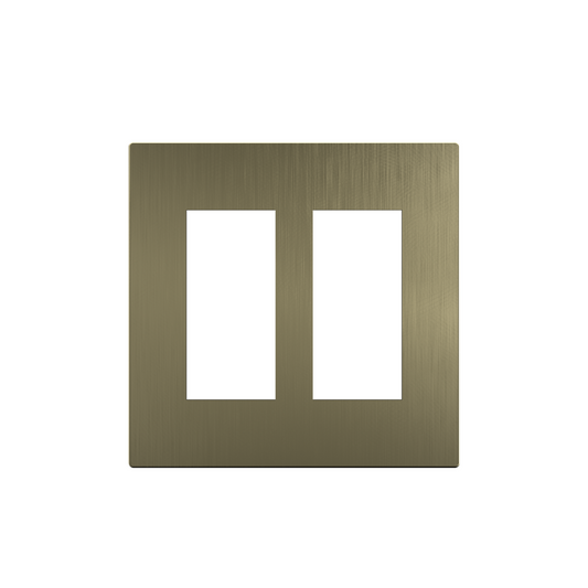 Placa frontal doble SAVANT ASCEND BRUSHED BRASS FF2-0S0BRM-00 (unidad)