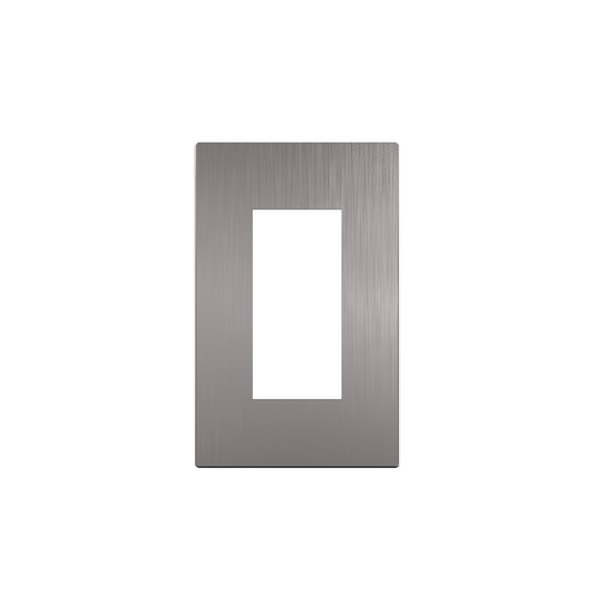 Placa frontal sencilla SAVANT ASCEND BRUSHED ALUMINUM FF1-0S0BAM-00 (unidad)