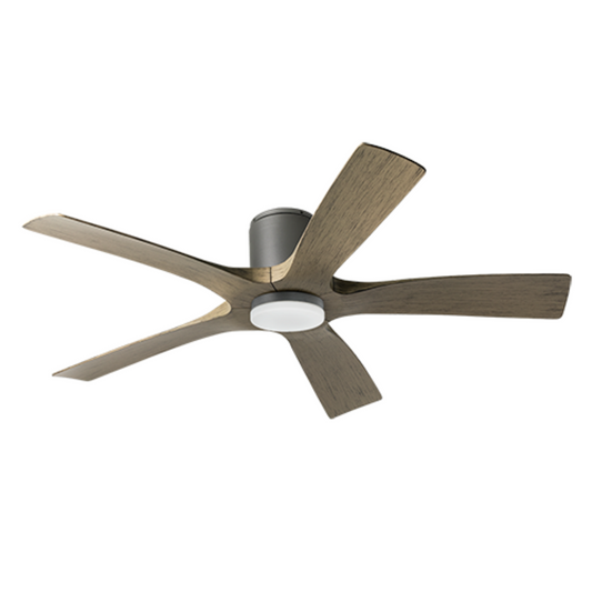 Ventilador de techo inteligente para interior o exterior MODERN FORMS AVIATOR 5 CEILING FAN FLUSH MOUNT 54IN GRAPHITE/WEATHERED GRAY FH-W1811-5-GH/WG (unidad)
