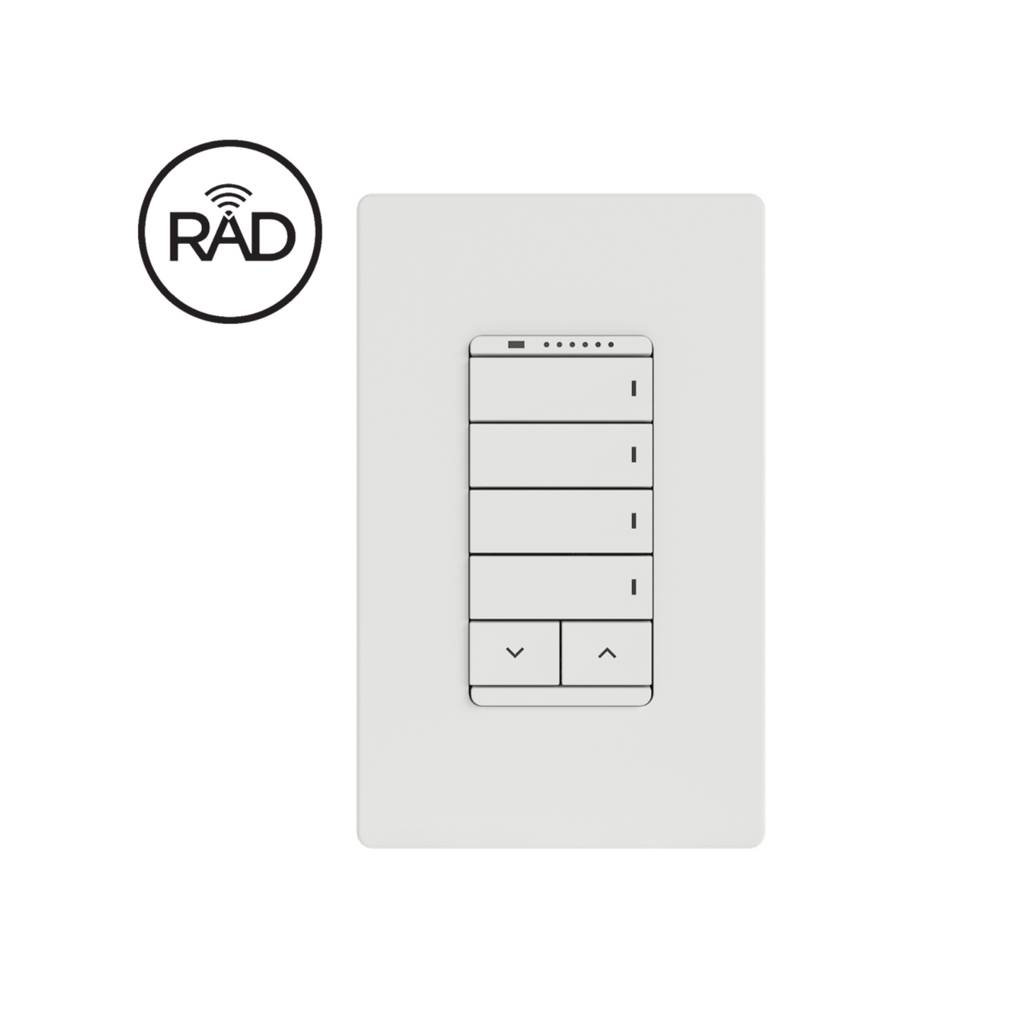 Botonera sextuple switch SAVANT METROPOLITAN WIRELESS CONFIGURABLE KEYPAD SWITCH V2 SNOW WHITE WIB-SWS106V2-00 (unidad)