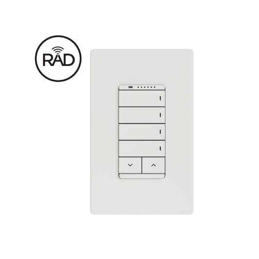Botonera sextuple dimmer SAVANT METROPOLITAN WIRELESS CONFIGURABLE KEYPAD BI-PHASE DIMMER V2 SNOW WHITE WIB-SWB106V2-00 (unidad)