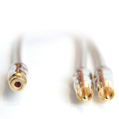 Cable RCA adaptador Y 1 Hembra 2 Machos ICE CABLE Clear Y FMM (unidad)